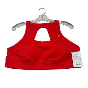 Fila Sport NWT Vivid Punch Red Medium Impact Racerback Stretch Sports Bra XL